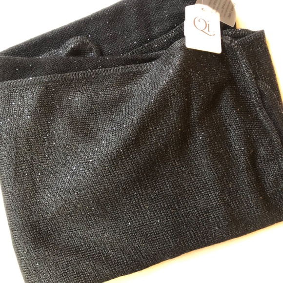 NWT QiSequined Wrap/Poncho in Black Sparkle - Picture 10 of 13